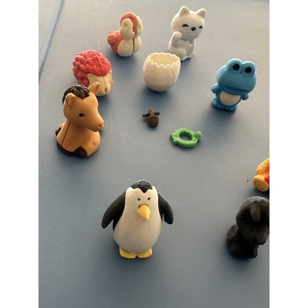 IWAKO Japanese Animal Puzzle Erasers Mini Figures Lot Mixed Style Japan‎ Toys